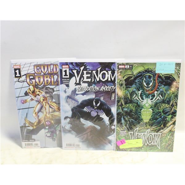 3 VENOM COMICS BAGGED & BOARDED