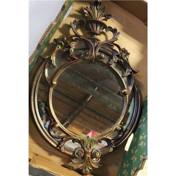 VTG. ITALIAN 20” H ORNATE WALL MIRROR