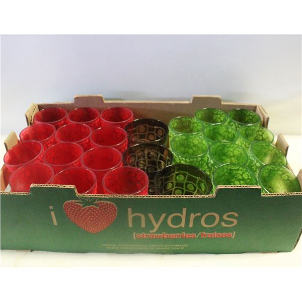 25 DECO GLASS CUPS 4"