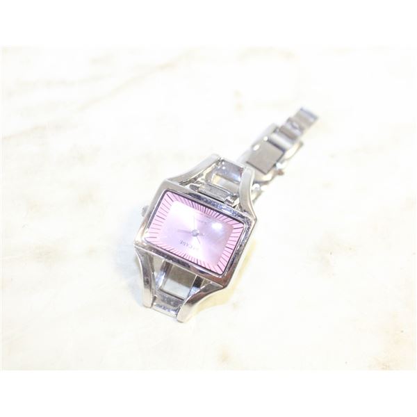 DECADE QUARTZ LADIES WTCH, PINK FACE, RUNS