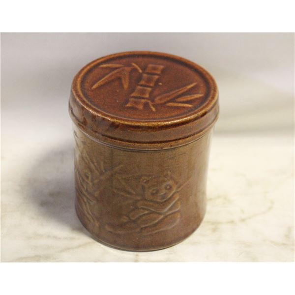 VINTAGE BROWN STONEWARE CROCK