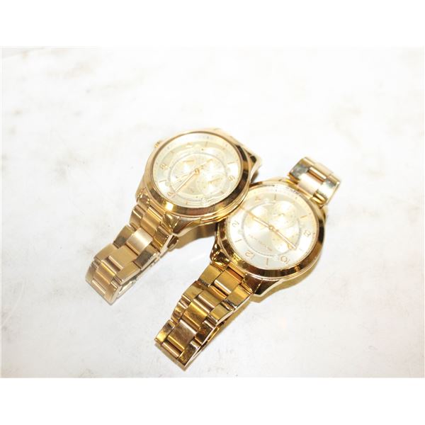 PAIR OF MICHAEL KORS WATCHES AS IS W BOX