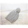 Image 1 : GRAY CABLE KNIT BEANIE WITH POM