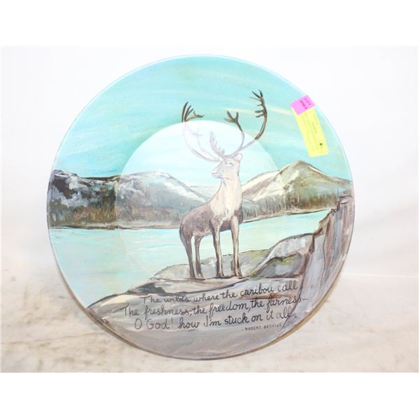 ORIGINAL ARTIST PAINTED GOLD PAN NORTHERN CDN