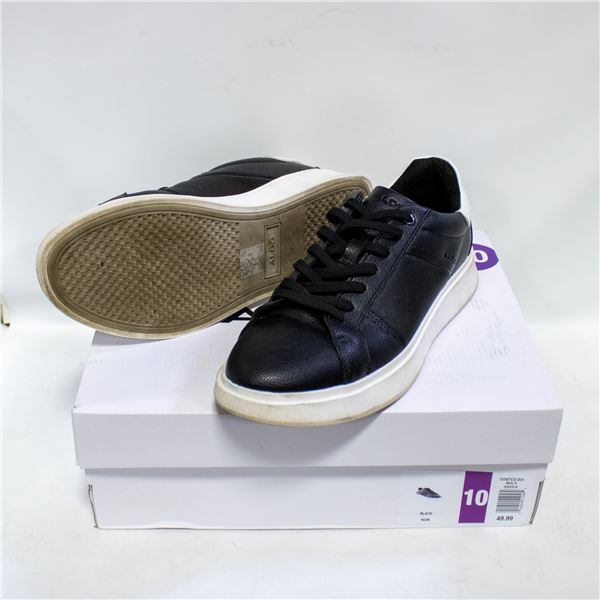 ALDO MENS COURT SHOE BLACK & WHITE SIZE 10