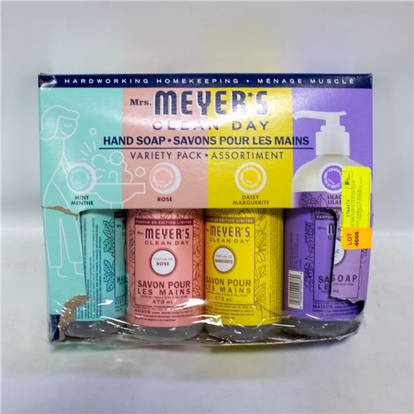 4 PACK OF MEYER'S CLEAN DAY HAND SOAP VARIETY PACK