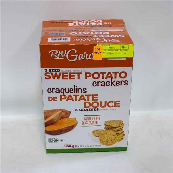 RW GARCIA 3 SEED SWEET POTATO CRACKERS - 425G