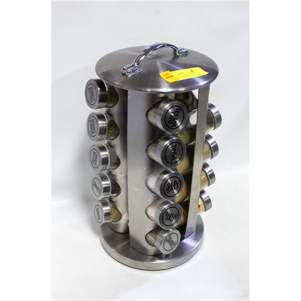 KAMENSTEIN REVOLVING SPICE RACK - STAINLESS STEEL