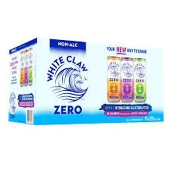 WHITE CLAW NON-ALCOHOLIC ZERO SPARKLING DRINKS