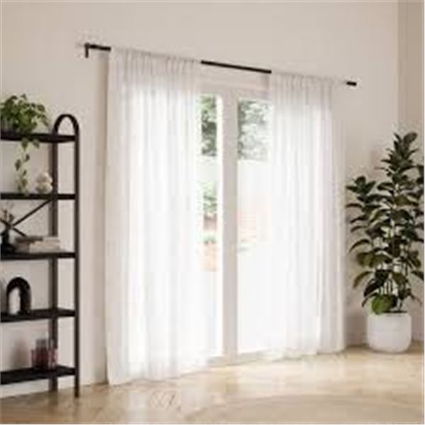NEW 2 PACK UMBRA EXTENDABLE CURTAIN ROD BLACK