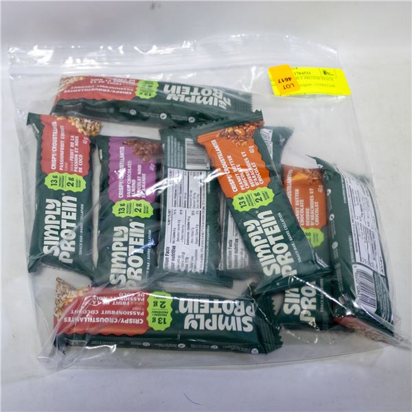 BAG OF 9 SIMPLY PROTEIN SNACK BARS - 9 X 40G