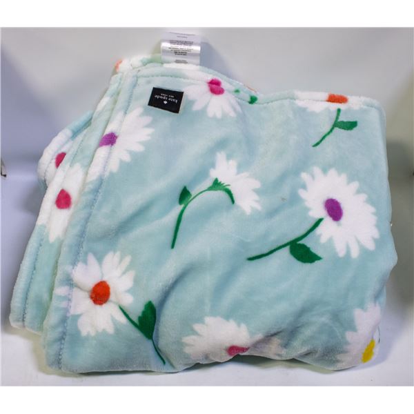 KATE & SPADE PLUSH THROW BLANKET - 60 X 70"