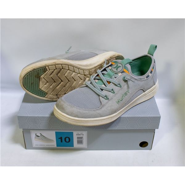 HURLEY WOMENS CASUAL SHOE GREY & GREEN SIZE 10