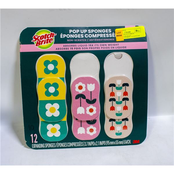 10 PACK OF SCOTCH BRITE EXPANDING SPONGES