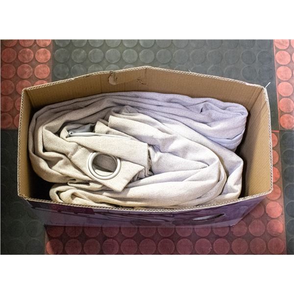 2 PANELS OF BEAUTYREST BLACKOUT CURTAINS BEIGE