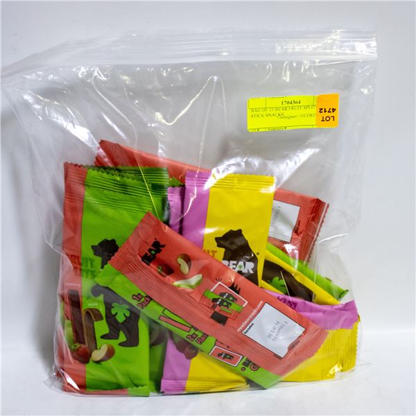 BAG OF 23 BEAR FRUIT SPLITS FRUIT STICK SNACKS