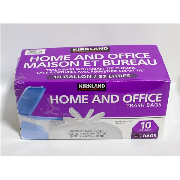 KIRKLAND HOME & OFFICE TRASH BAGS WHITE 10G