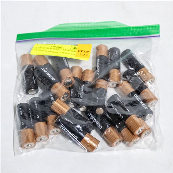 BAG OF 22 DURACELL AA ALKALINE BATTERIES