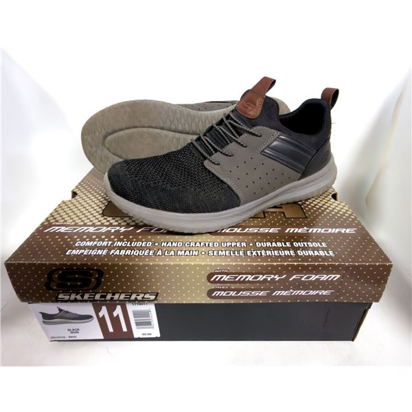 SKECHERS MENS MEMORY FOAM SHOES BLACK SIZE 11