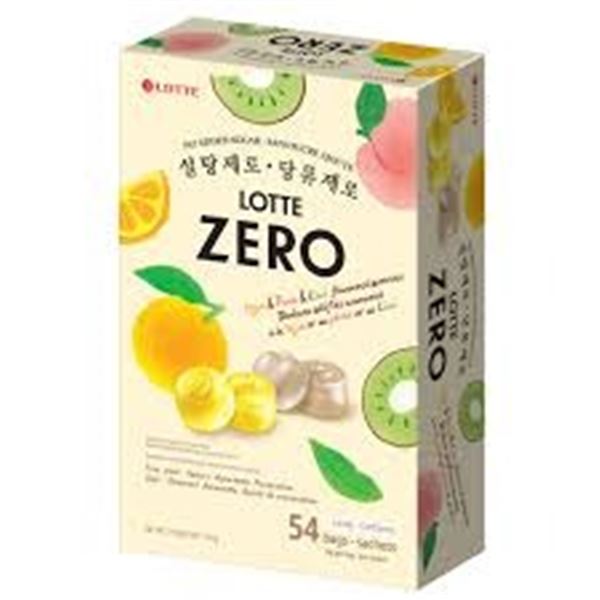 NEW LOTTE ZERO GUMMY BAGS - YUJA & PEACH & KIWI