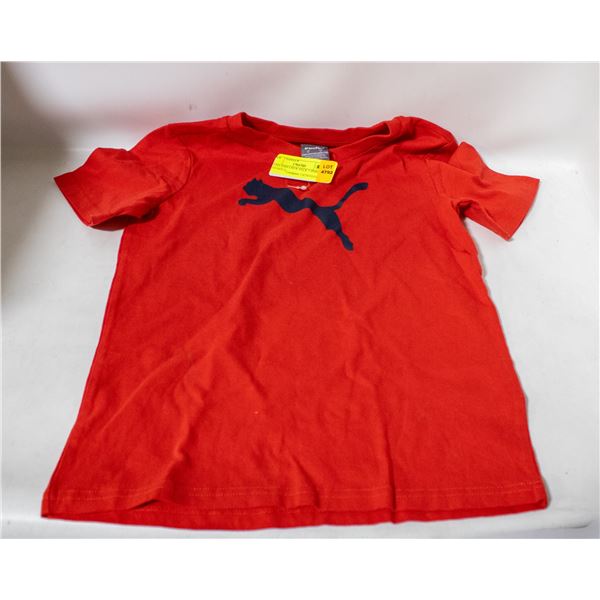 PUMA KIDS CREW NECK T-SHIRT RED SIZE 6
