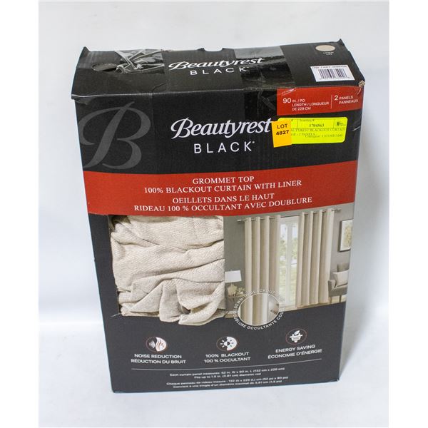BEAUTYREST BLACKOUT CURTAINS BEIGE - 2 PANELS