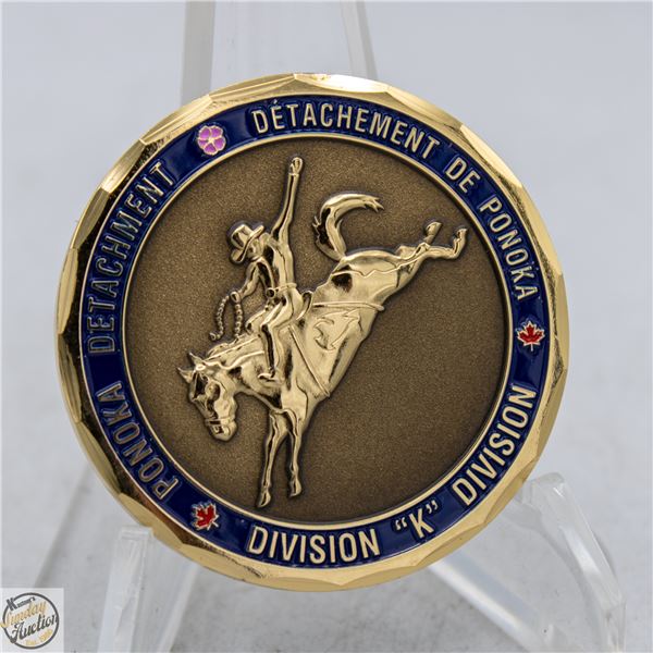 RCMP MOUNTED K DIVISION MEDAL 2 SIDED