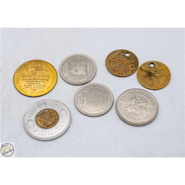 LOT ASSTD VTG COLLECTOR TOKENS
