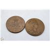 Image 1 : PAIR 1953 QUEENS CORONATION MEDALLIONS