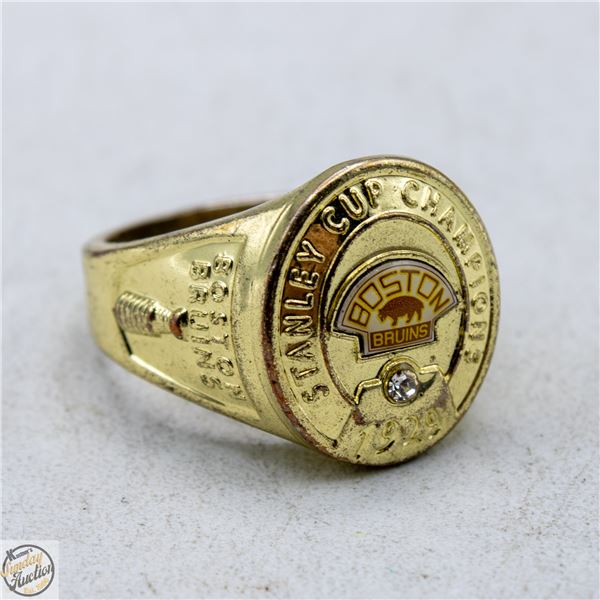 REPLICA 1929 BOSTON BRUINS STANLEY CUP RING SZ10.5
