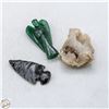 Image 1 : LOT OF 3 COLLECTOR STONE ITEMS