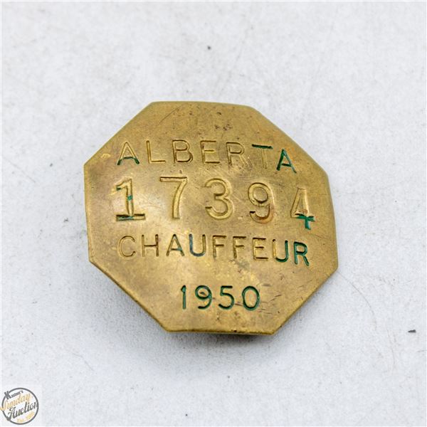 1950 ALBERTA CHAUFFEURS BADGE