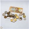 Image 1 : FOREIGN MONEY LOT COINS BILLS