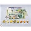 Image 1 : FOREIGN MONEY LOT COINS BILLS