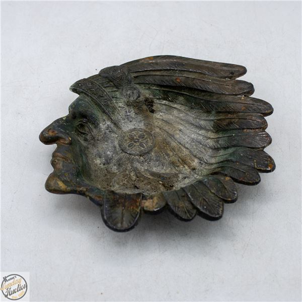 ANTIQUE INDIAN HEAD ASHTRAY