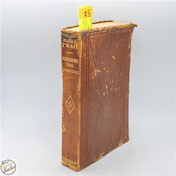 1918 LEATHER EDITION OF HUCKLEBERRY FINN