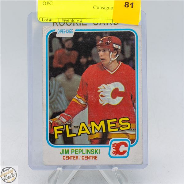 1980-81 JIM PEPLINSKI ROOKIE CARD OPC
