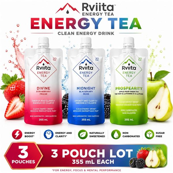3 RVIITA ASSORTED ENERGY TEA 355ML BB 07/26