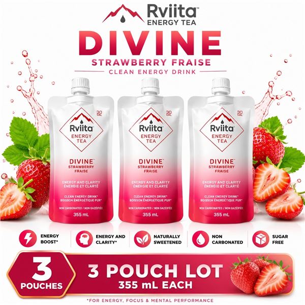 3 RVIITA DIVINE STRAWBERRY ENERGY TEA BB 06/26