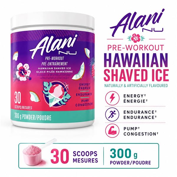 ALANI NU HAWAIIAN SHAVED ICE PRE-WORKOUT BB 06/26