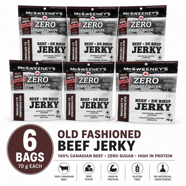 6 MCSWEENEY'S OLD FASHIONED JERKY 70G BB 30/04/26