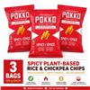 Image 1 : 3 POKKO SPICY RICE & CHICKPEA CHIPS BB 08/26