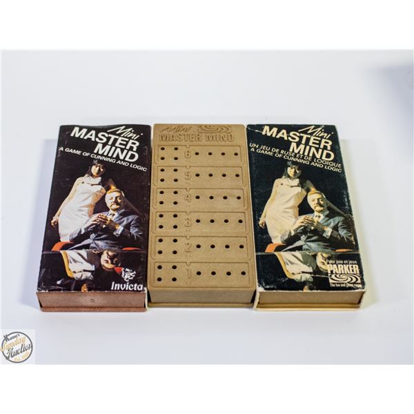 VINTAGE 3 MINI MASTERMIND GAMES