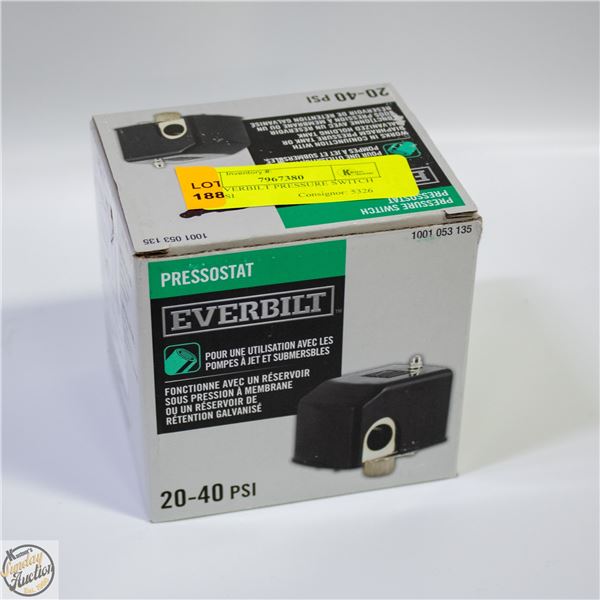 NEW EVERBILT PRESSURE SWITCH 20-40 PSI