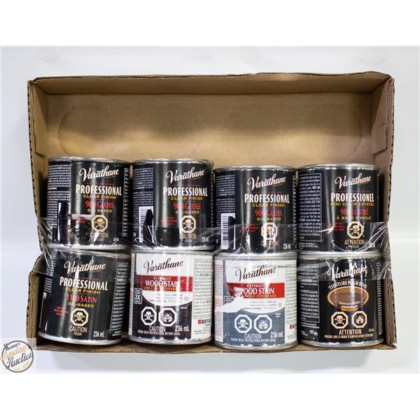 NEW 8 VARATHANE CANS 236 ML