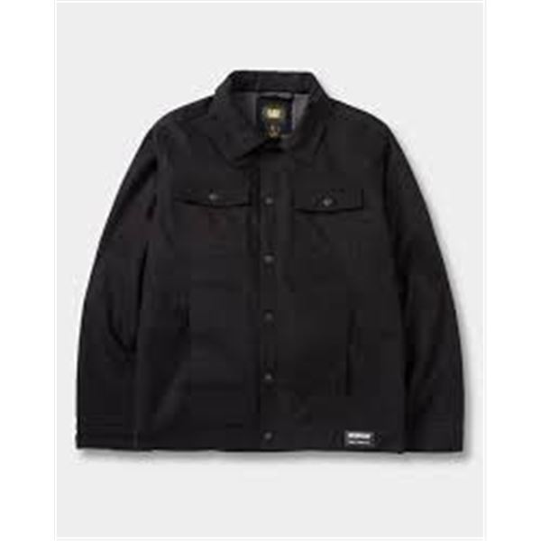 NEW CAT MENS BUTTON UP CANVAS JACKET BLACK SIZE XL