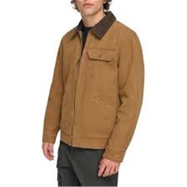BRAND NEW LEVI'S MENS ZIP-UP CANVAS JACKET SIZE SM