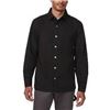 Image 1 : CAT MENS FLEECE LINED CANVAS SHIRT BLACK SIZE LG