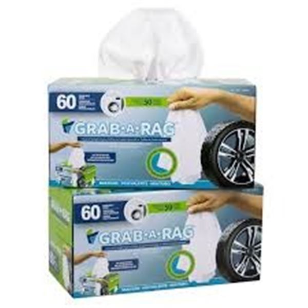 NEW 2 PACK OF GRAB-A-RAG REUSABLE MICROFIBER WIPES