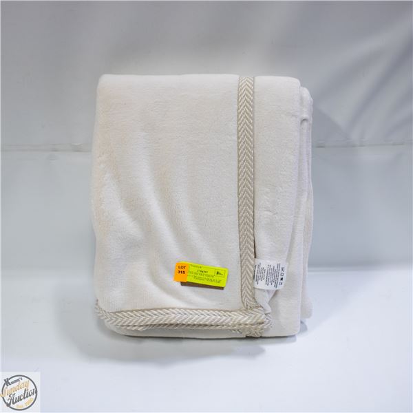 NEW KOOLABURRA THROW BLANKET CREAM COLOUR 50 X 70"